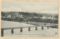 Champtoceaux (M-et-L). Vue sur la Loire. Le pont et Oudon