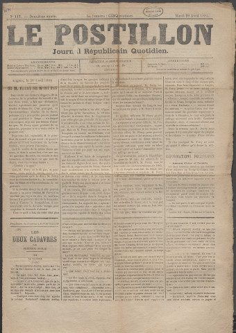 Le postillon. 29 avril 1884 (2e année, n° 117)