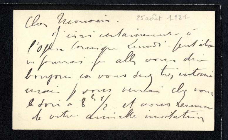 Lettre de Victor Margueritte à Jean Huré
