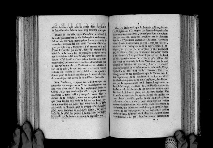 Discours sur l'exposition des principes de la Constitution civile du clergé, par les évêques députés à l'Assemblée nationale, prononcé par M. Mirabeau l'aîné, 26 novembre 1790