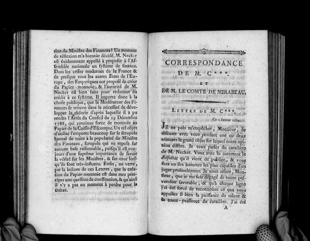 Correspondance entre M. C*** et le comte de Mirabeau