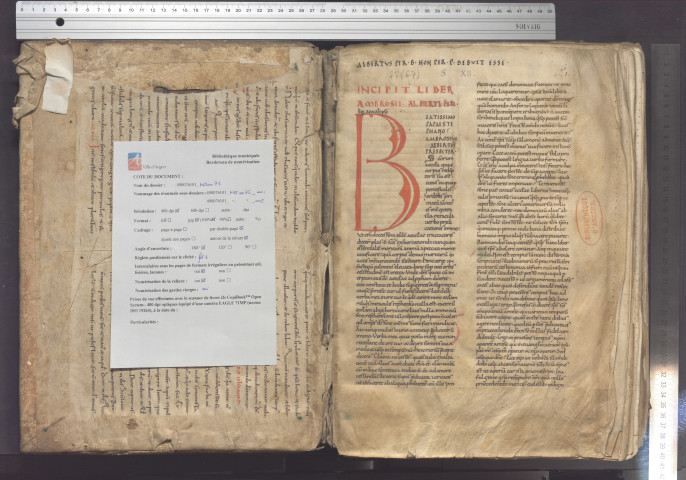 « Incipit liber Ambrosii Alberti presbiteri. Beatissimo papae Stephano Ambrosius Albertus presbiter. Sanctorum aeclesia quae corpus Redemptoris sui est... »