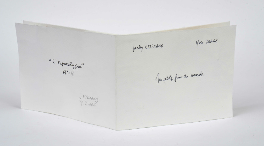 Mes petites fins du monde. [1]