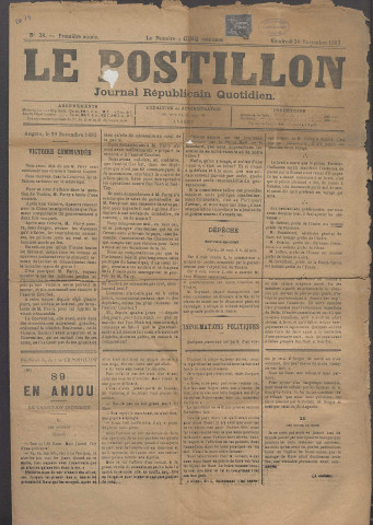 Le postillon. 30 nov. 1883 (1re année, n° 38)