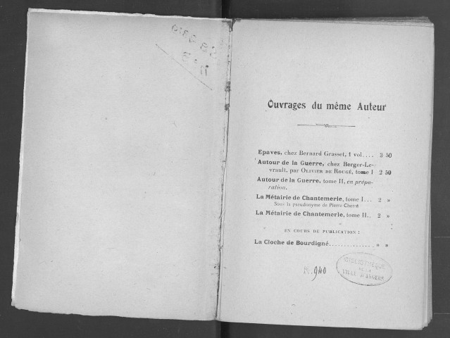 La Métairie de Chantemerle. [Tome III]