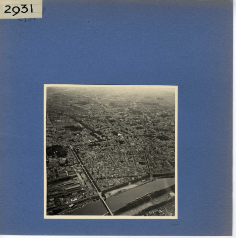 Angers : Vue aérienne de la rive gauche