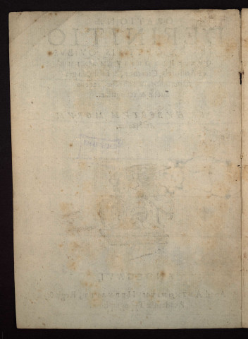 Orationae definitiones ex optimis quibusque rhetoribus, maxime ex Aristotele, Cicerone, et Fabio, in gratiam rudiorum collectae, recens auctae et recognitae, Per Hubertum Morum Ambianum