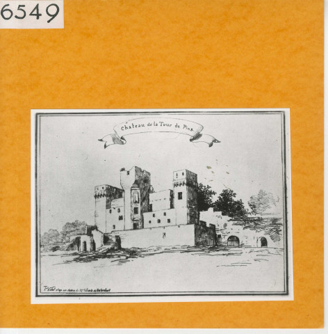 Fontaine-Guérin : Château de La Tour du Pin (Atlas Célestin Port, planche 91, gravure)