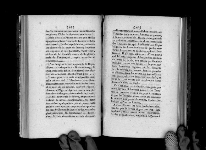 Discours prononcé à la cérémonie funèbre exécutée en mémoire du général Hoche, au Champ de Mars, le 10 vendémiaire an VI, par L.-M. Revellière-Lépeaux