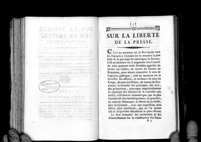Sur la liberté de la presse. Imité de l'anglais de Milton, par le comte de Mirabeau