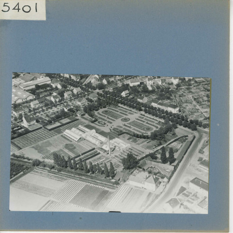 Angers : La Roseraie, vue aérienne