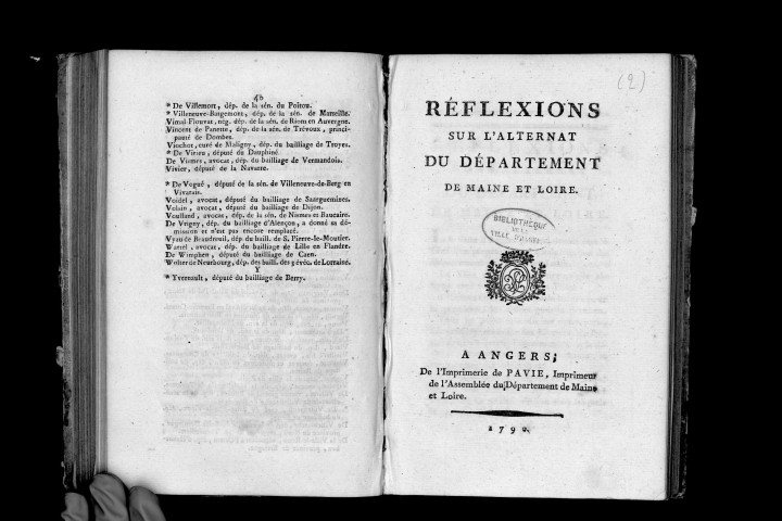 Réflexions sur l'alternat du département de Maine-et-Loire