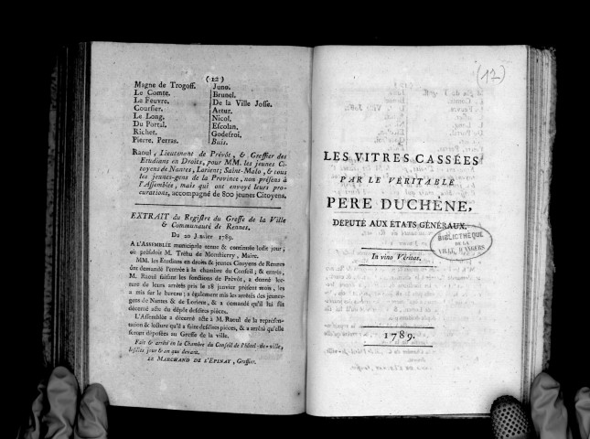 Les vitres cassées par le véritable père Duchêne, député aux Etats-Généraux