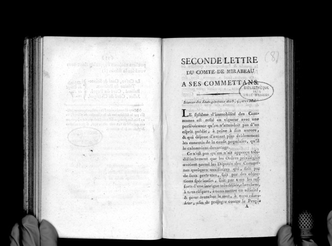 Seconde lettre du comte De Mirabeau à ses commettants