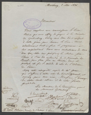 Notes autographes du statuaire Pierre-Jean David d'Angers, dont des notes de souvenirs et des liasses sur ses différents travaux. Vers adressés à David d'Angers par Émile Deschamps, Antony Deschamps, Alphonse Esquiros, Théodore Lebreton, Evariste Boulay-Paty, Marceline Valmore. Correspondances