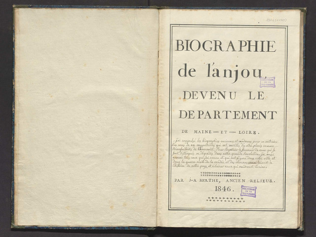 Biographie de l'Anjou