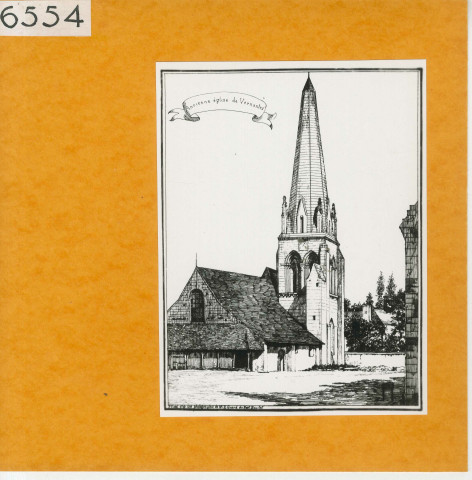 Vernantes : Ancienne église (Atlas Célestin Port, planche 96, gravure)