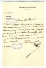 Correspondance de Dumont, secrétaire de l'Ecole des Beaux-arts, avec Pierre-Jean David d'Angers