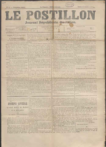 Le postillon. 5 janv. 1884 (2e année, n° 4)