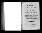 Code national ou Manuel français à l'usage des trois ordres