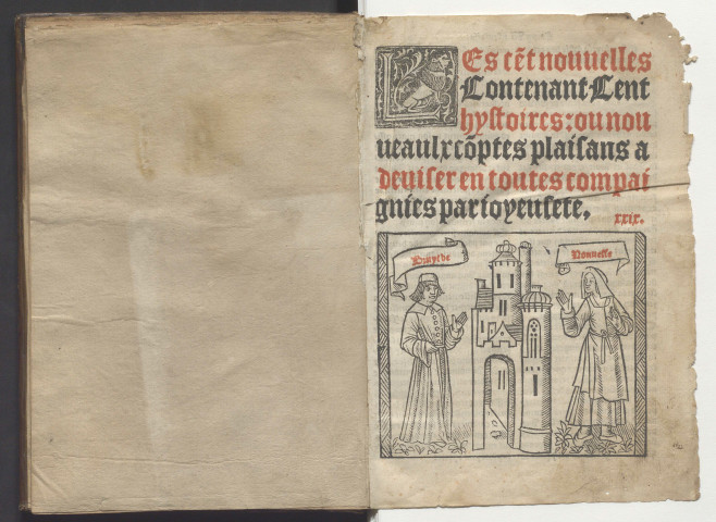 Les Cent nouvelles contenant Cent hystoires : ou nouveaux comptes plaisans a deviser en toutes compaignies par joyeusete.