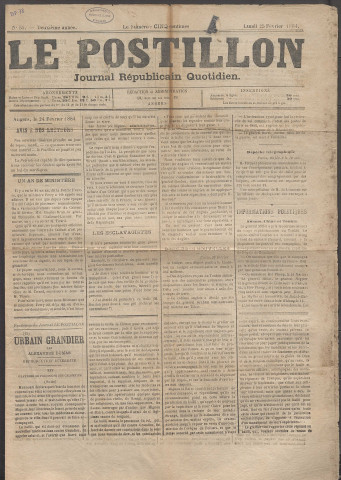 Le postillon. 25 fév. 1884 (2e année, n° 55)