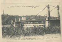 137. Gennes (Maine-et-Loire). Vue du pont suspendu vers St-Eusèbe