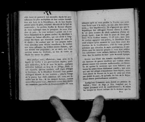 Le Directoire exécutif aux habitants des départements de l'Ouest