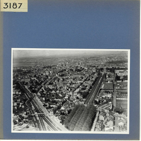 Angers : Square Jeanne d'Arc, vue aérienne