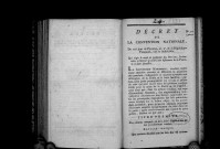 Décret de la Convention nationale du 21 pluviôse an II, qui règle le mode de paiement des pensions, indemnités et secours accordés aux défenseurs de la patrie et à leurs familles