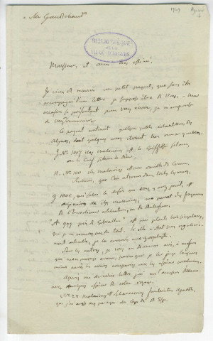 Correspondance d'Agassiz [à Charles Gaudichaud]
