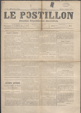 Le postillon. 15 janv. 1884 (2e année, n° 14)