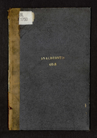 Anacreontis aliquot odae selectiores