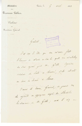 Boulay, secrétaire général du ministère des Travaux publics