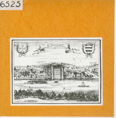 Montsoreau : Château et bourg (Atlas Célestin Port, planche 67, gravure)