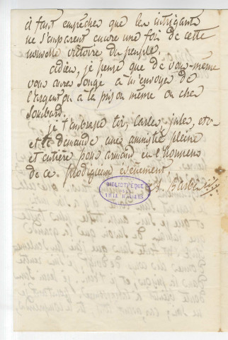 Correspondance de Armand Barbes [à sa soeur Augusta Carles, née Barbès et à Armand]