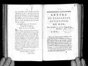 Lettre du Parlement de Normandie au roi pour demander les anciens Etats de la province