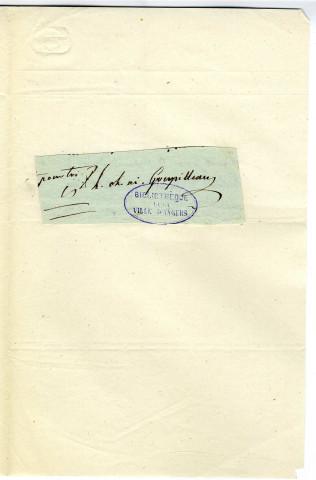 Correspondance de Goupilleau avec Pierre-Jean David d'Angers