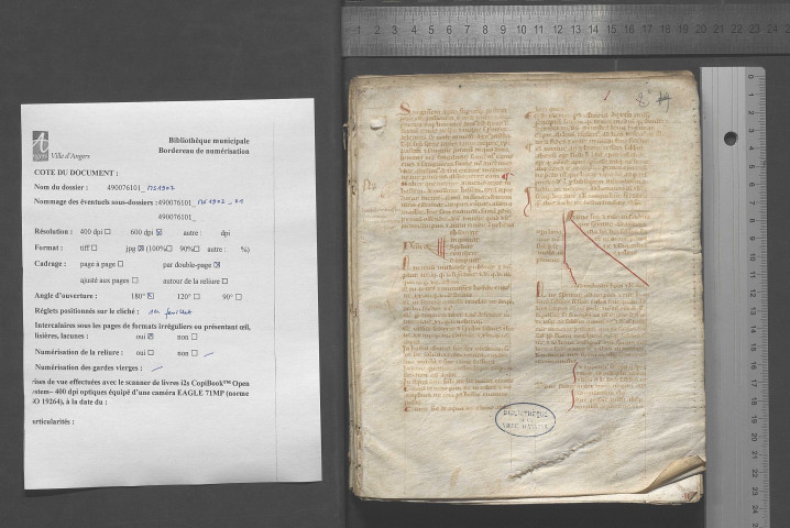 Gratien. Fragments du Décret,. XIV siècle.