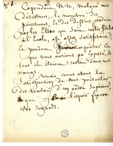 Discours de Jean-Michel Mercier, de Versailles, peintre d'histoire, aux distributions des prix de l'Ecole de dessin d'Angers dont il était directeur