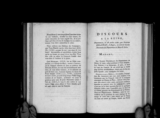 Discours au roi, prononcé le 17 juillet 1790, par Joseph Delaunay d'Angers, parlant au nom des gardes nationales du département de Maine-et-Loire
