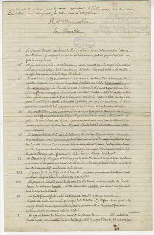 Correspondance de Cassini [avec Lakanal]