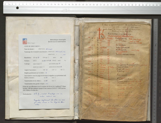 « Liber capitularius et collectarius divinorum officiorum, ad usum antiquum monasterii Sancti Maxentii, ordinis Sancti Benedicti, Pictavensis diocesis »