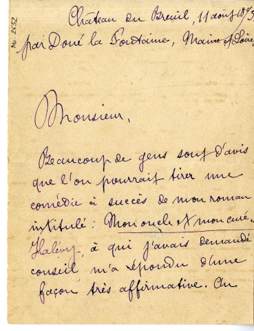 Lettre de Jean de La Brète