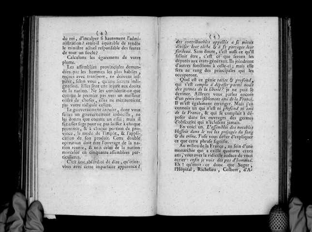 Seconde lettre à M. le comte de Guibert sur son projet de discours aux trois ordres de l'assemblée du Berry, 7 avril 1789