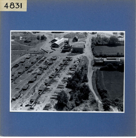 Noyant-la-Gravoyère : Carrières de Misengrain (vue aérienne)