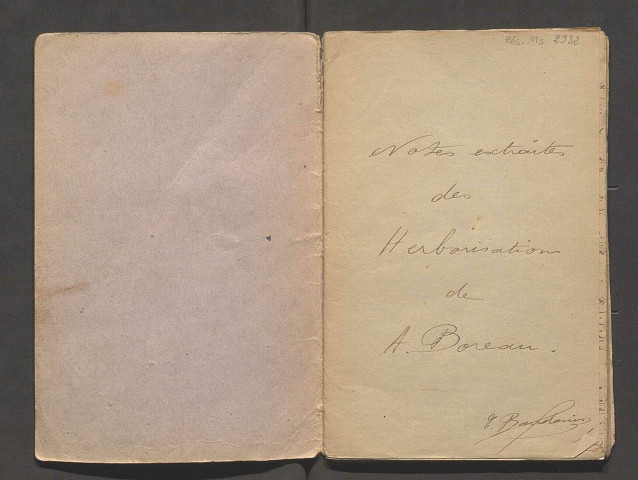 Notes extraites des herborisations de A. Boreau