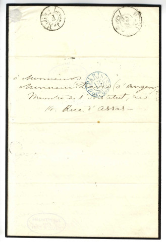 Correspondance de Montalembert [à Pierre-Jean David d'Angers]