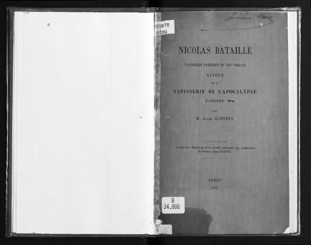 Nicolas Bataille, tapissier parisien du XIVè siècle, auteur de la tapisserie de l'Apocalypse d'Angers