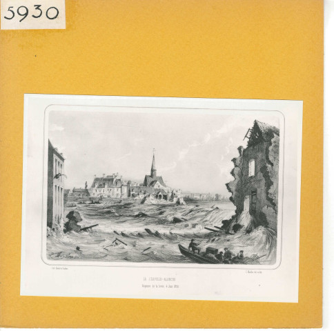 La Chapelle-sur-Loire [La Chapelle-Blanche] : Inondations (Juin 1856)